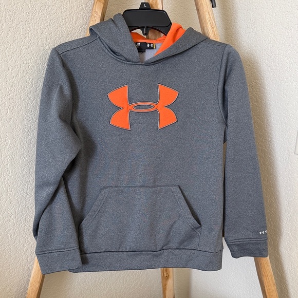 Under Armour Other - Under Armour Boys Hoodie in Gray and Orange